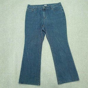 Liz Claiborne Jeans Stretch Women's 16 W Cotton Bootcut Blue